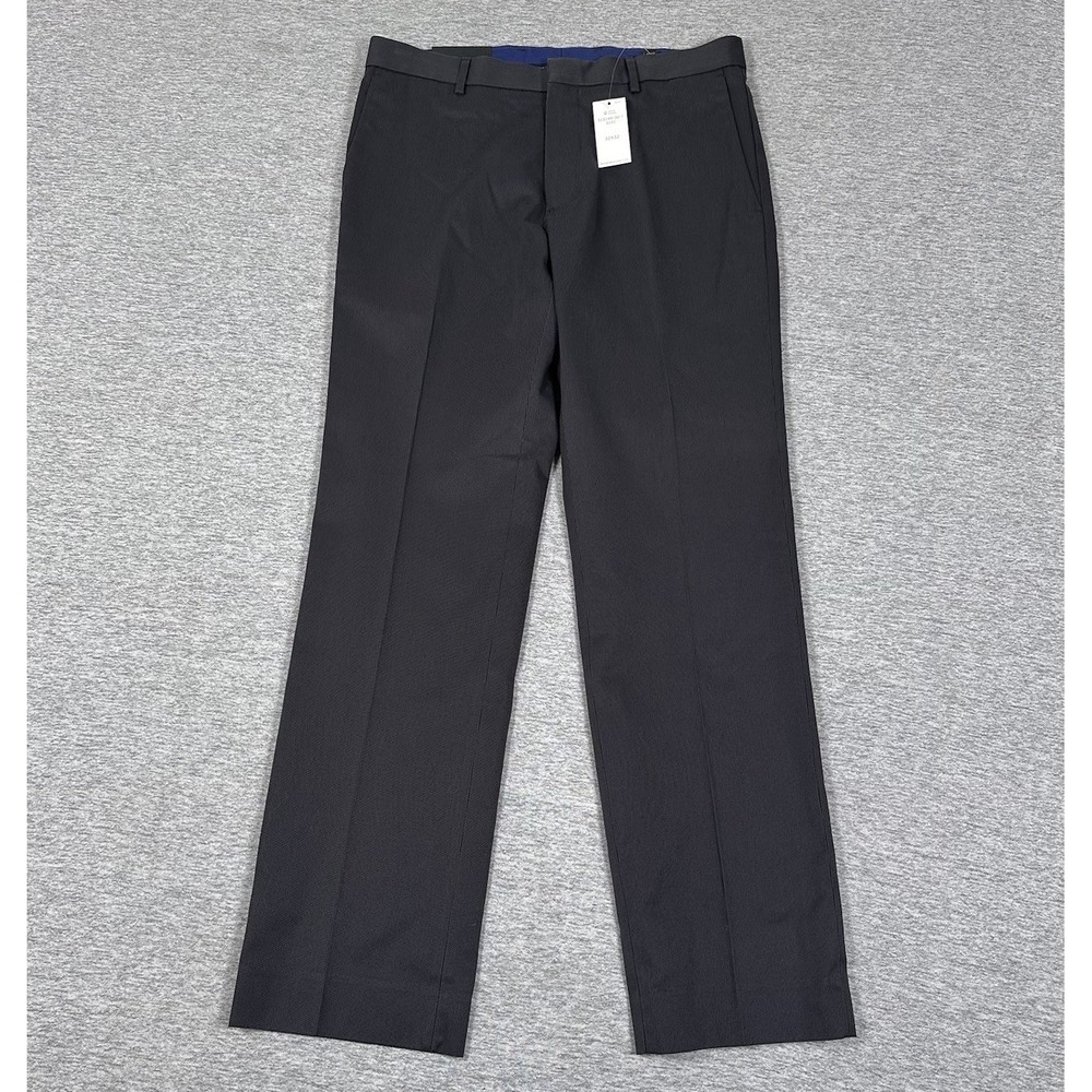 Banana Republic Dress Pants Mens 32x32 Black Gray Non-Iron Tailored Slim Fit NEW